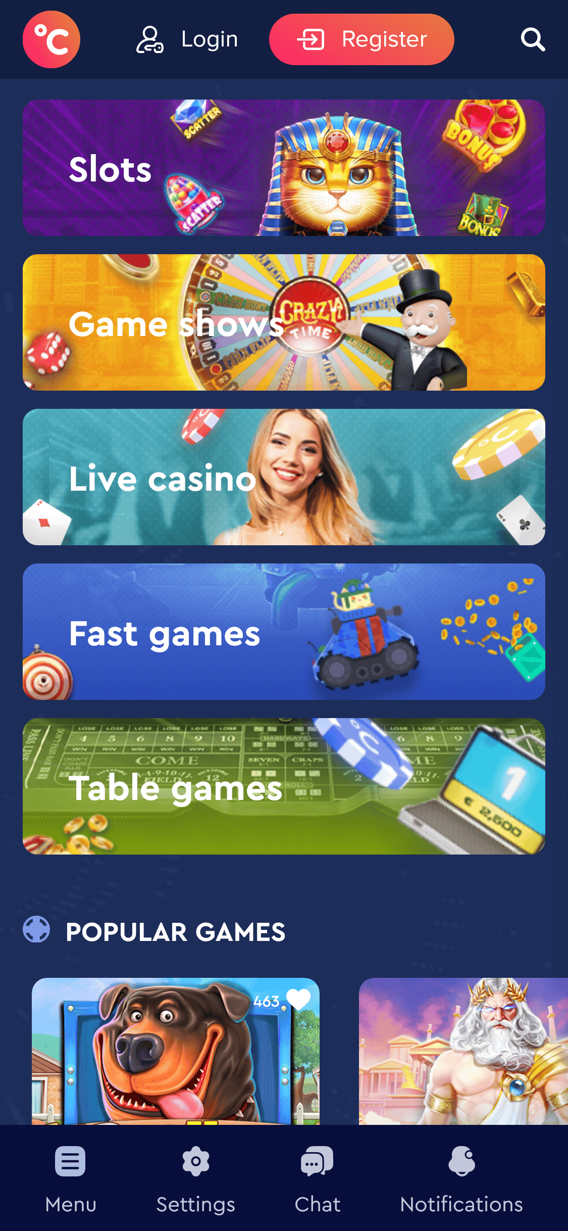 Celcuis casino games