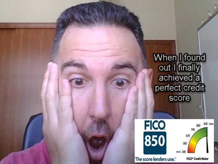 My face when I found out I had a perfect credit score.