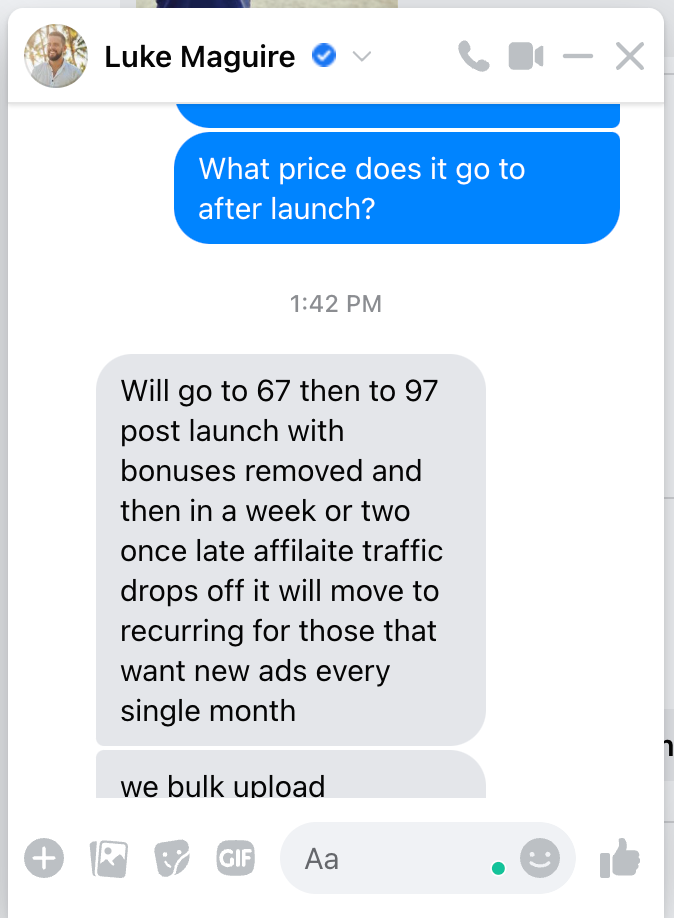 Activa las imágenes de tu email para ver lo que dice el fundador de AdvertSuite por Messenger