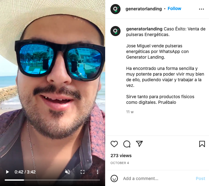 Activa las imágenes para ver el testimonio de José Miguel en Instagram