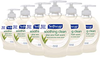 Softsoap Moisturizing Liquid Hand Soap, Soothing Clean Aloe Vera - 7.5 Fluid Ounces (6 Pack)